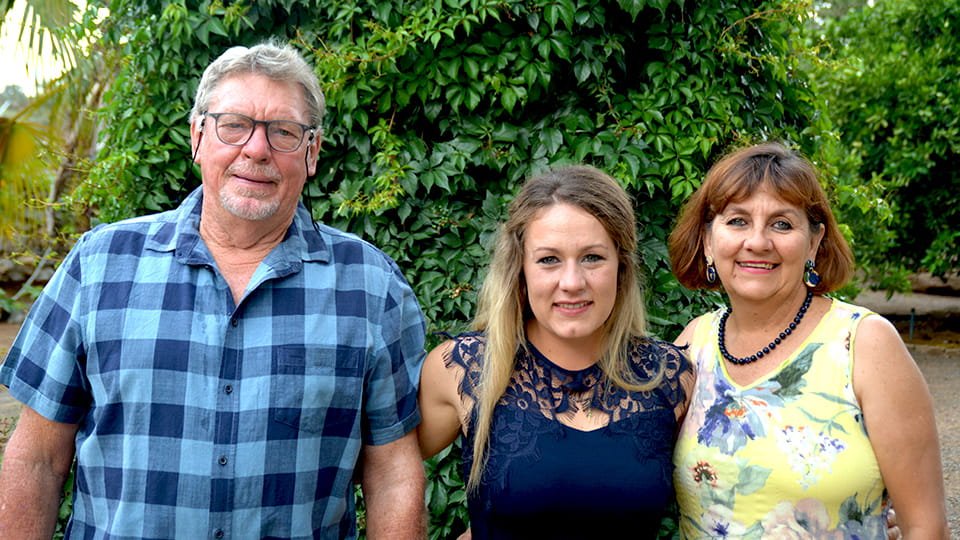 Picture of the Kuehl family who own the Gabus Game Ranch Safari Lodge Namibia